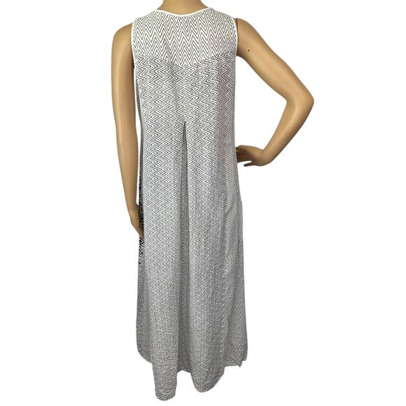 Global Desi Liva Maxi Dress Black White Boho Sleeveless Sustainable Size M - Picture 5 of 11